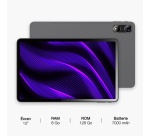 Tablette tactile Logicom Tab Fold Pro 12 12" 128 Go Gris
