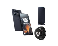 Smartphone Motorola Pack Signature 512Go Bleu Carbon + Sound Flow + Watch noire