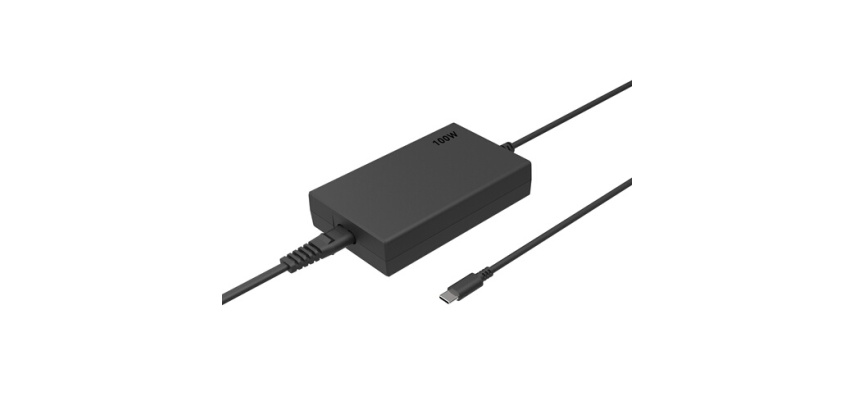 Chargeur et câble d'alimentation PC Accsup Accsup plat USB-C 100W Noir pour ordinateur
