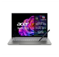 PC portable Acer Swift 16 AI SF16-71T-99D5 16" Ecran tactile Copilot+PC Intel Core Ultra X9 32 Go RAM 1 To SSD Gris
