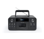 Radio Muse portable Bluetooth M-182 DB DAB/DAB+/FM avec enregistreur de cassette Noir