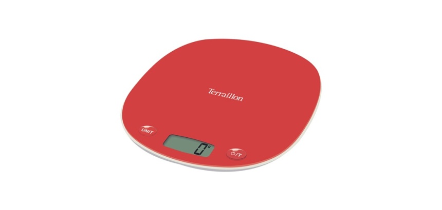 Balance de cuisine Terraillon MACARON+ RE-CYCLE ROUGE COQUELICOT