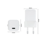 Chargeur pour téléphone mobile Mw secteur USB Type C PD 35 W Blanc
