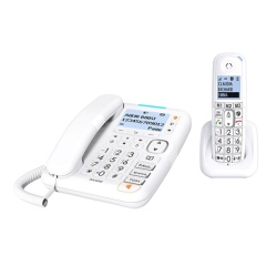 Téléphone filaire Alcatel XL785 Combo (base filaire + combiné DECT) avec répondeur, grand écran et grosses touches