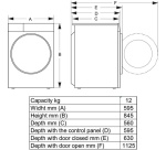 Lave-linge séchant Hisense WD5I1245BWRH Blanc