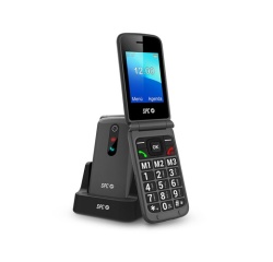 Téléphone portable basique Spc MOBILE 4G SENIOR CLAPET ECRAN 2,8'' + VOYANTS EXTERNES LED TOUCHE XL BOUTON SOS SYSTEME SMART HELP SOCLE DE CHARGE