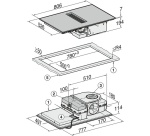 Plaque de cuisson avec hotte intégrée Miele KMDA 7272-1 FR Noir
