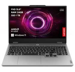 PC portable Lenovo gaming LOQ 15AHP10 15.6" FHD 144 GHz AMD Ryzen 7 24 Go RAM 1 To SSD Nvidia GeForce RTX 5060 Gris