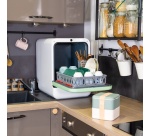 Mini lave-vaisselle Daan Tech Compact 34 cm Blanc et Vert Amande