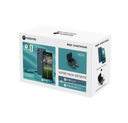 Smartphone Motorola Pack G06 4 /128 Go Tapestry bleu + buds Bass Dark shadow
