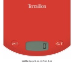 Balance de cuisine Terraillon MACARON+ RE-CYCLE ROUGE COQUELICOT