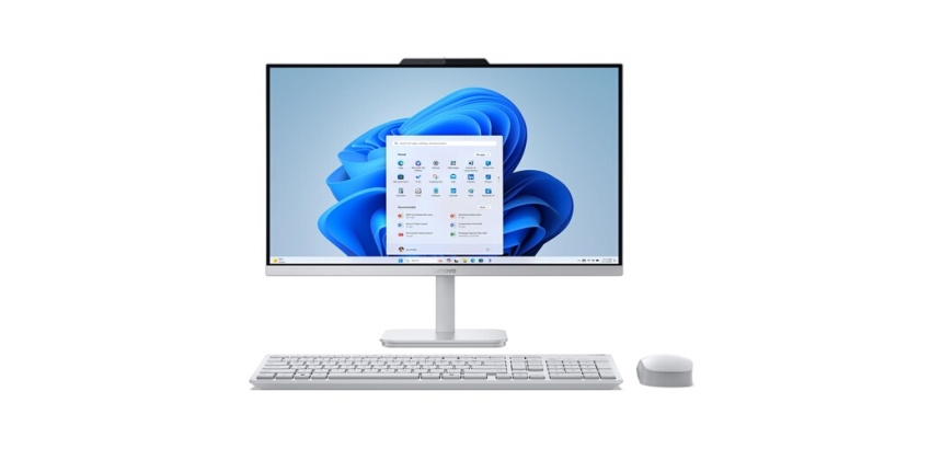 PC tout en un Lenovo A100 23,8" Intel N100 16 Go RAM 512 Go SSD Gris nuage