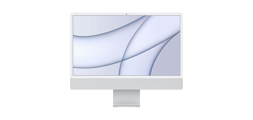 iMac Apple 24" 512 Go SSD 16 Go RAM Puce M1 CPU 8 cœurs GPU 8 cœurs Argent 2021 Reconditionné