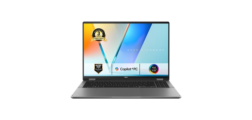 PC Hybride / PC 2 en 1 Asus Vivobook 14 Flip TP3407SA-DRFSG167W 14" OLED Ecran tactile Copilot+PC Intel Core Ultra AI 5 16 Go RAM 512 Go SSD Gris