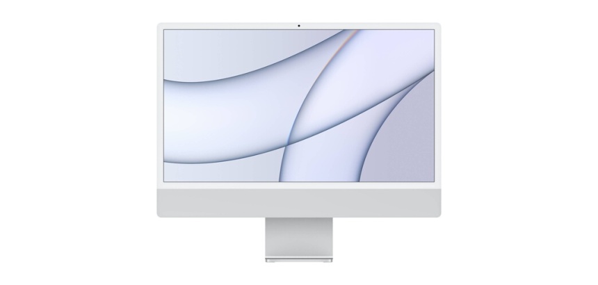 iMac Apple 24" 256 Go SSD 8 Go RAM Puce M1 CPU 8 cœurs GPU 7 cœurs Argent 2021 Reconditionné
