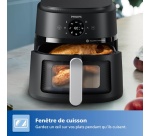 Friteuse sans huile Philips NA231/00 , Airfryer 6.2L noir Série 2000