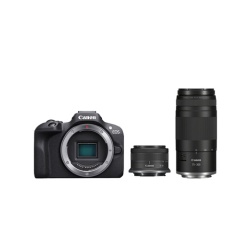 Appareil photo hybride Canon Pack EOS R100 + RF-S 18-45mm F4.5-6.3 IS STM + RF 75-300mm F4-5.6 + Batterie