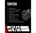 Appareil photo hybride Canon Pack EOS R100 + RF-S 18-45mm F4.5-6.3 IS STM + RF 75-300mm F4-5.6 + Batterie