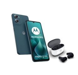 Smartphone Motorola Pack G06 4/64 Go Tapestry bleu + buds 2 Carbon blanc/noir