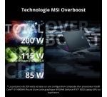 PC portable Msi Gaming Crosshair A16 HX E8WGXK-001FR 16'' QHD+ 240 Hz AMD Ryzen 9 16 Go RAM 1 To SSD Nvidia GeForce RTX 5070 Noir Anthracite