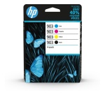 Cartouche d'encre Hp HP 903 Pack de 4 Cartouches d'Encre Noire, Cyan, Magenta, Jaune Authentiques (6ZC73AE) pour HP OfficeJet 6950, HP OfficeJet Pro 6960 / 6970