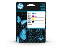 Cartouche d'encre Hp HP 903 Pack de 4 Cartouches d'Encre Noire, Cyan, Magenta, Jaune Authentiques (6ZC73AE) pour HP OfficeJet 6950, HP OfficeJet Pro 6960 / 6970