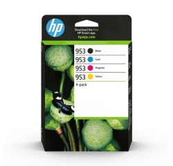 Cartouche d'encre Hp HP 953 Pack de 4 Cartouches d'Encre Noire, Cyan, Magenta et Jaune Authentiques (6ZC69AE)