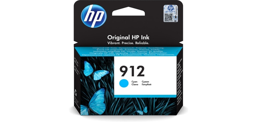 Cartouche d'encre Hp HP 912 Cartouche d'Encre Cyan Authentique (3YL77AE) pour HP OfficeJet Pro 8010 series / 8020 series