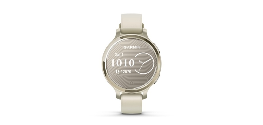 Montre connectée Garmin Lily 2 Active Or Lunaire avec bracelet en silicone Blanc