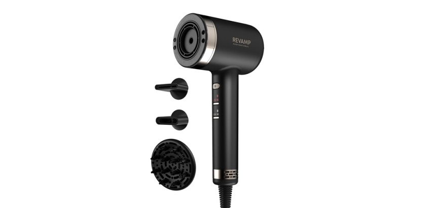 Sèche-cheveux Revamp Tri-Care RV DR-7250-EU Noir Argent