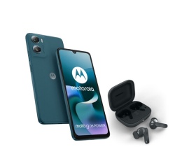 Smartphone Motorola Pack G06 power 4/256 Go Bleu Tapestry + buds Bass Dark shadow