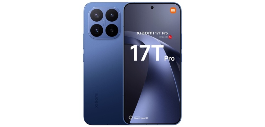 Smartphone Xiaomi 17T Pro 6,83" 5G Double nano SIM 512 Go Bleu conçu avec Leica