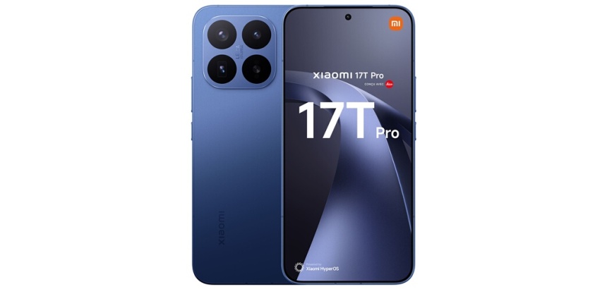 Smartphone Xiaomi 17T Pro 6,83" 5G Double nano SIM 512 Go Bleu conçu avec Leica