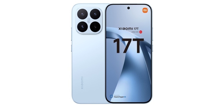 Smartphone Xiaomi 17T 6,59" 5G Double nano SIM 256 Go Bleu conçu avec Leica