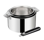Batterie de cuisine Lagostina ESPERTA TRIPLY POIGNEE AMOVIBLE Lot 3 Cass + Poignee