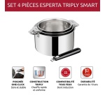 Batterie de cuisine Lagostina ESPERTA TRIPLY POIGNEE AMOVIBLE Lot 3 Cass + Poignee
