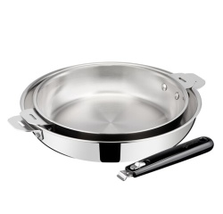 Batterie de cuisine Lagostina ESPERTA TRIPLY POIGNEE AMOVIBLE Lot 2 Po Inox + poignee