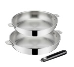 Batterie de cuisine Lagostina ESPERTA TRIPLY POIGNEE AMOVIBLE Lot 2 Po Inox + poignee