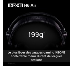 Casque PC Sony gaming arceau circum-aural filaire ouvert Inzone H6 Air à réduction de bruit Noir pour PS5 PC et Xbox
