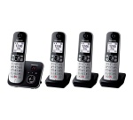 Téléphone sans fil Panasonic fixe KX-TG6864 Noir et argent