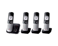 Téléphone sans fil Panasonic fixe KX-TG6864 Noir et argent