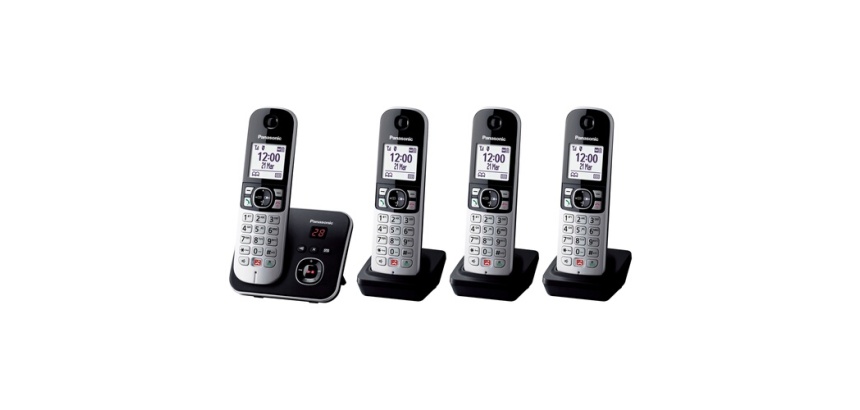 Téléphone sans fil Panasonic fixe KX-TG6864 Noir et argent
