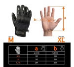 Gants moto Casr Niveau 1 KP Taille M Noir