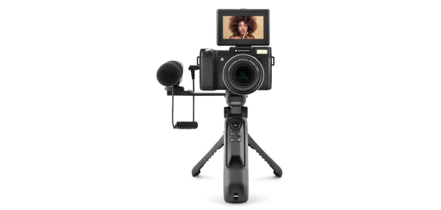 Appareil photo compact Agfaphoto Kit Vlogging Realishot VLG-4K Optique Noir + Accessoires