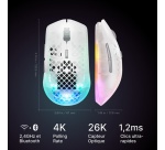 Souris Steelseries gaming sans fil Aerox 3 Wireless Gen 2 Ghost