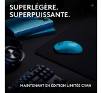 Souris Logitech gaming sans fil G PRO X SuperLight 2 Pro-Grade Cyan