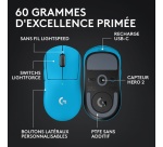 Souris Logitech gaming sans fil G PRO X SuperLight 2 Pro-Grade Cyan