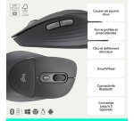 Ensemble clavier et souris Logitech sans fil Azerty Bluetooth Signature Comfort Plus MK880 Graphite