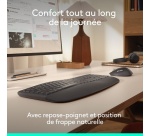 Ensemble clavier et souris Logitech sans fil Azerty Bluetooth Signature Comfort Plus MK880 Graphite