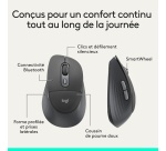 Ensemble clavier et souris Logitech sans fil Azerty Bluetooth Signature Comfort Plus MK880 Graphite